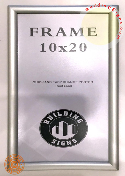 SILVER Poster Frame 10x20 Inches, snap frame, Outdoor Poster Display Unit