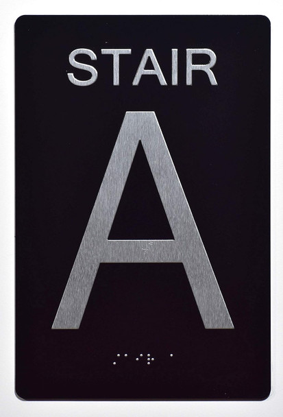 Stair A Sign -Stair Number Sign Black The Sensation line