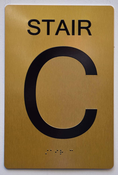 STAIR C SIGN- GOLD The sensation line