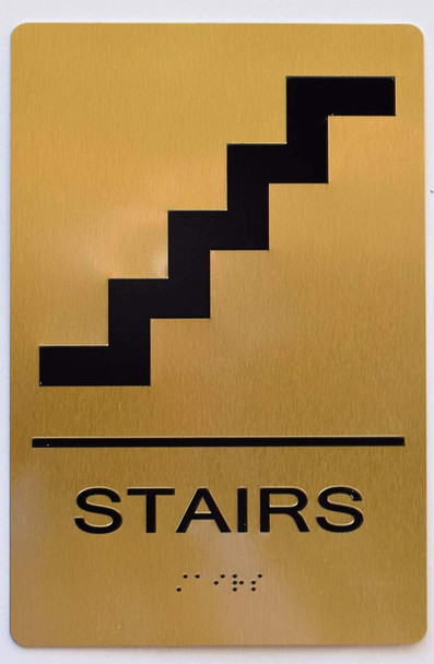 Stairs Sign- Gold The Sensation line