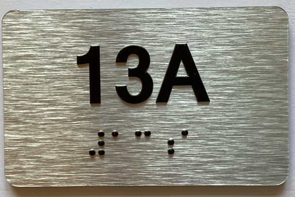 Apartment Number unit 13A Sign