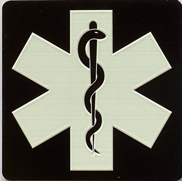 Elevator Jamb Plate STAR OF LIFE Sign