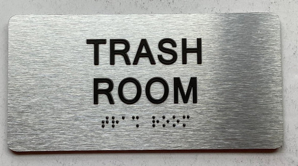TRASH ROOM Sign