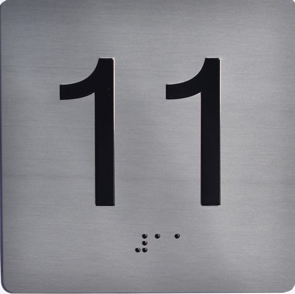 elevator floor 11 sign jamb plate floor 11 sign ada