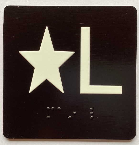 Star L Sign with Raised Letters & Grade Sign