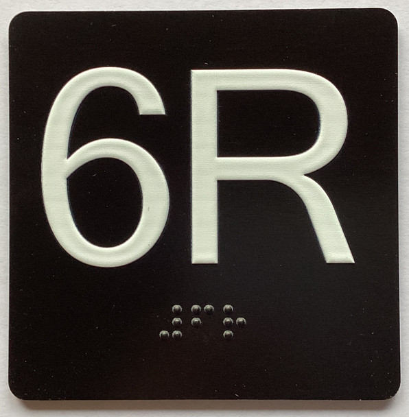 6R Elevator Jamb Plate Sign
