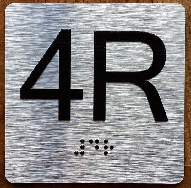 4R Elevator Jamb Plate Sign