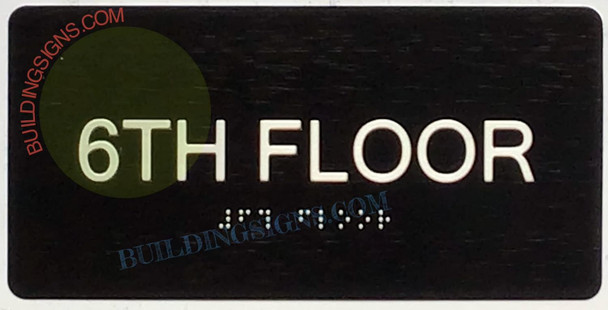 6th FLOOR  Braille  with Raised Tactile Graphics and Letters -The Sensation line