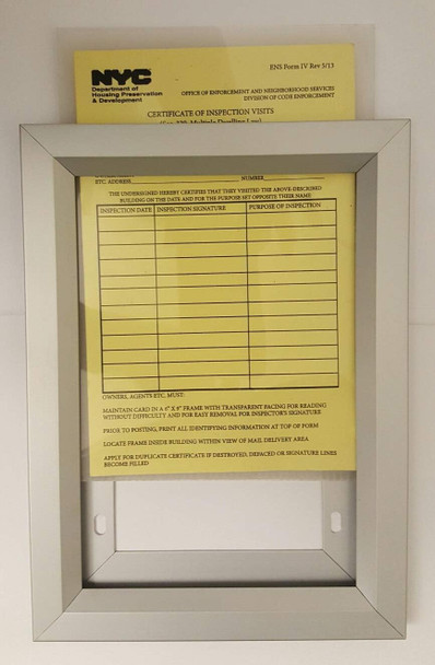 Elevator Inspection Certificate