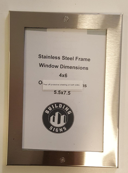 Elevator Permit Frame Stainless Steel