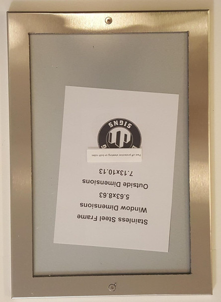 Elevator Permit Frame Stainless Steel