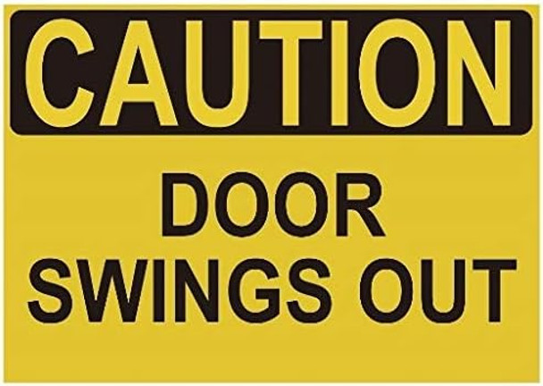 Caution Door Swings Out Label Decal Sticker -