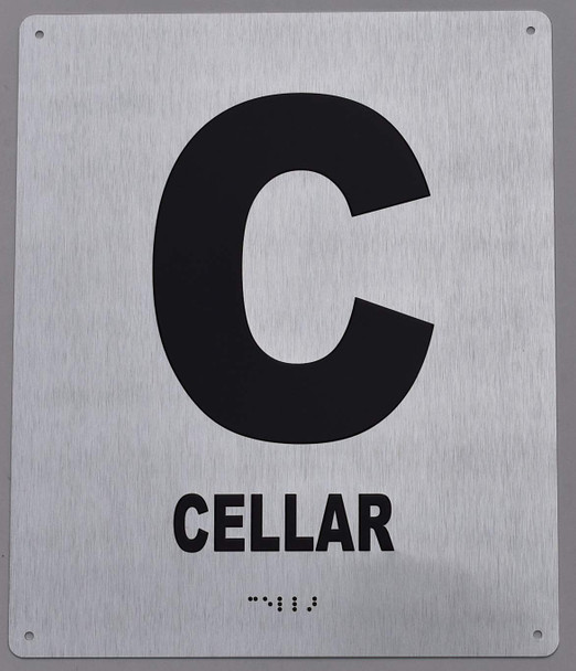 Cellar Floor Number - Tactile Touch Braille  - The Sensation line
