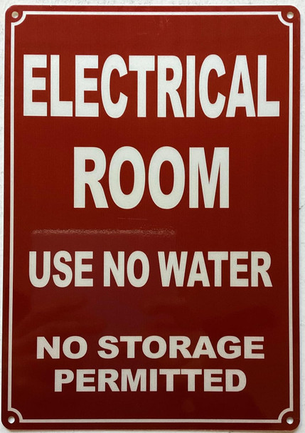 ELECTRICAL ROOM USE NO WATER