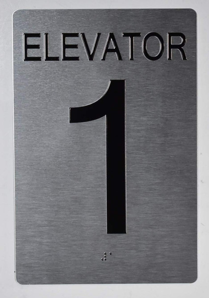 Elevator 1  Silver - Tactile Touch Braille  - The Sensation line