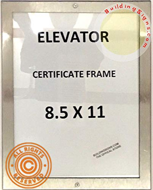 Elevator Certificate  Wall Frame