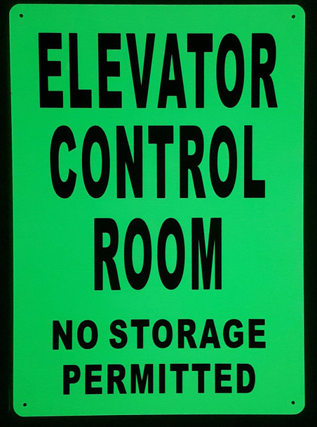 ELEVATOR CONTROL ROOM  GLOW IN THE DARK