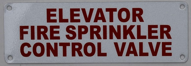 ELEVATOR FIRE SPRINKLER CONTROL VALVE