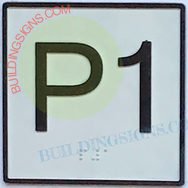 Elevator Floor Number P1 - Elevator JAMB Plate Floor P1  -The Iron LINE