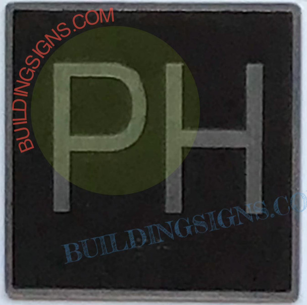 ELEVATOR FLOOR NUMBER PH - ELEVATOR JAMB PLATE FLOOR PH  -THE IRON LINE