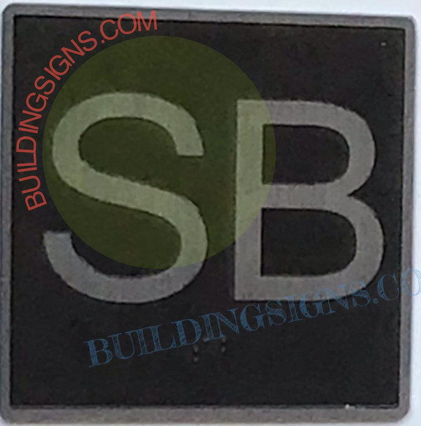 ELEVATOR FLOOR NUMBER SB - ELEVATOR JAMB PLATE FLOOR SB  -THE IRON LINE