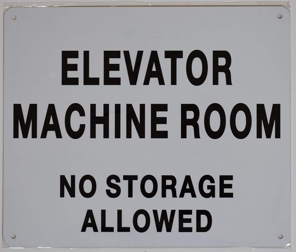 Elevator Machine Room-No Storage Allowed