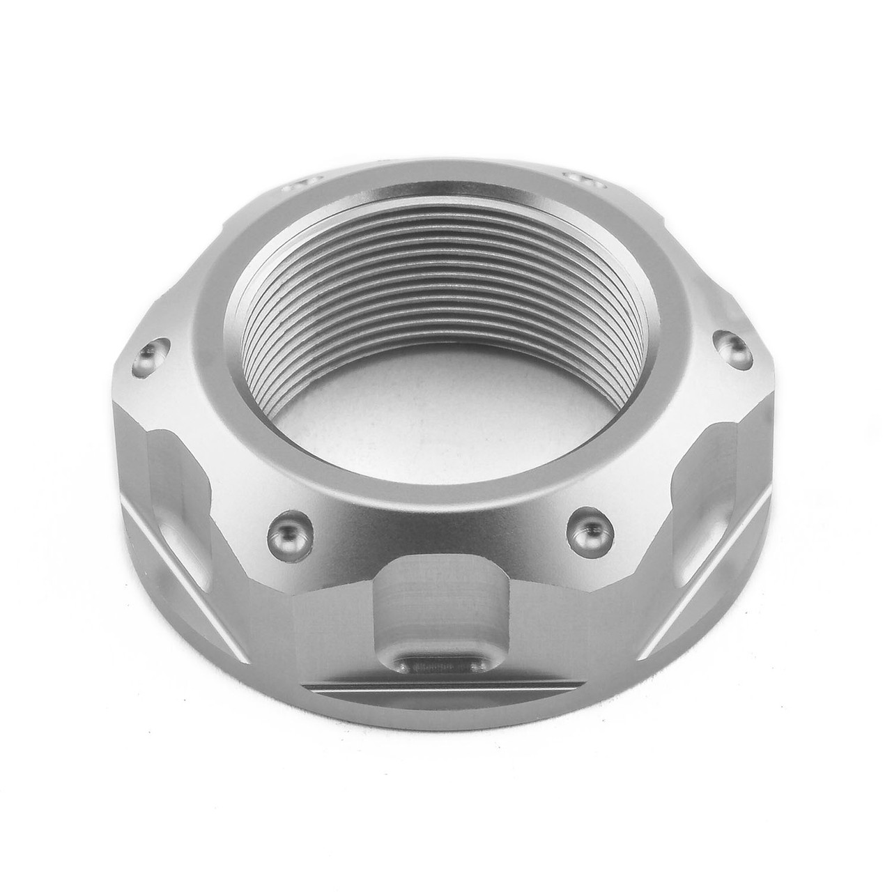 Aluminium Flanged Top Yoke Nut M25x(1.00mm) (Open) | Pro-Bolt