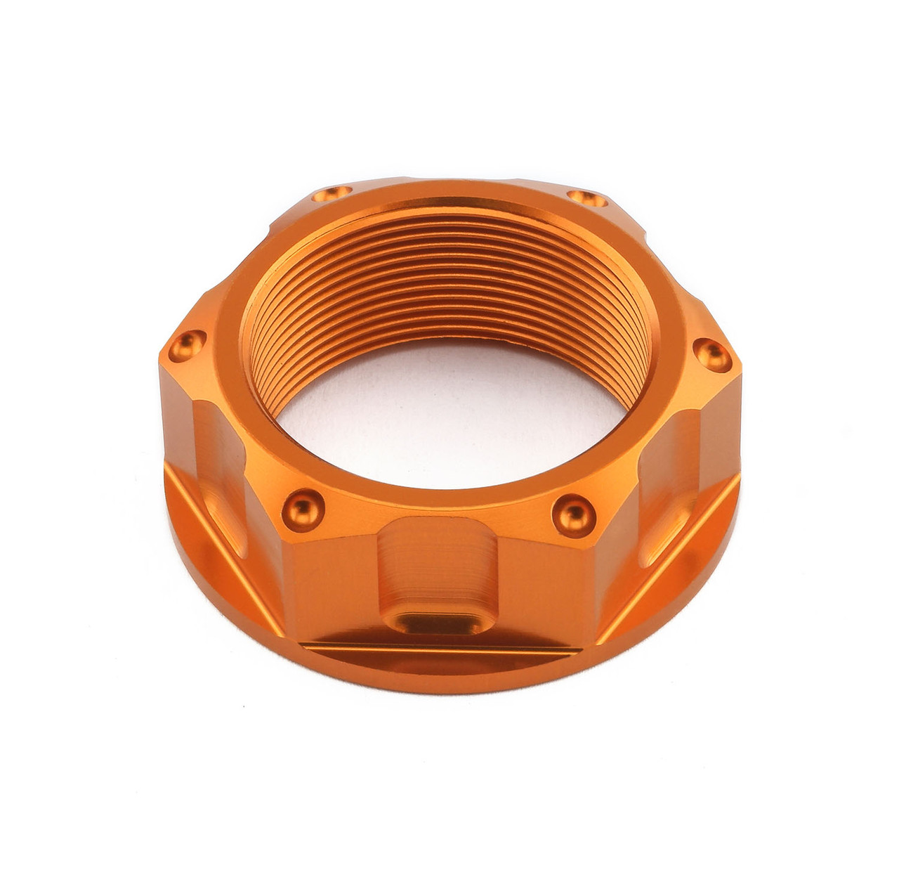 Aluminium Flanged Top Yoke Nut M28x(1.00mm) (Open) | Pro-Bolt