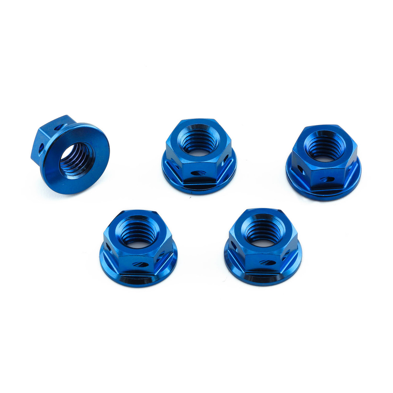 Titanium Sprocket Nuts M8x(1.25mm) Drilled Pack x5 | Pro-Bolt