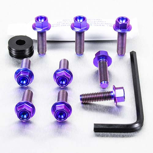 Titanium Mudguard & Hugger Bolt Kit Hex Head | Pro-Bolt