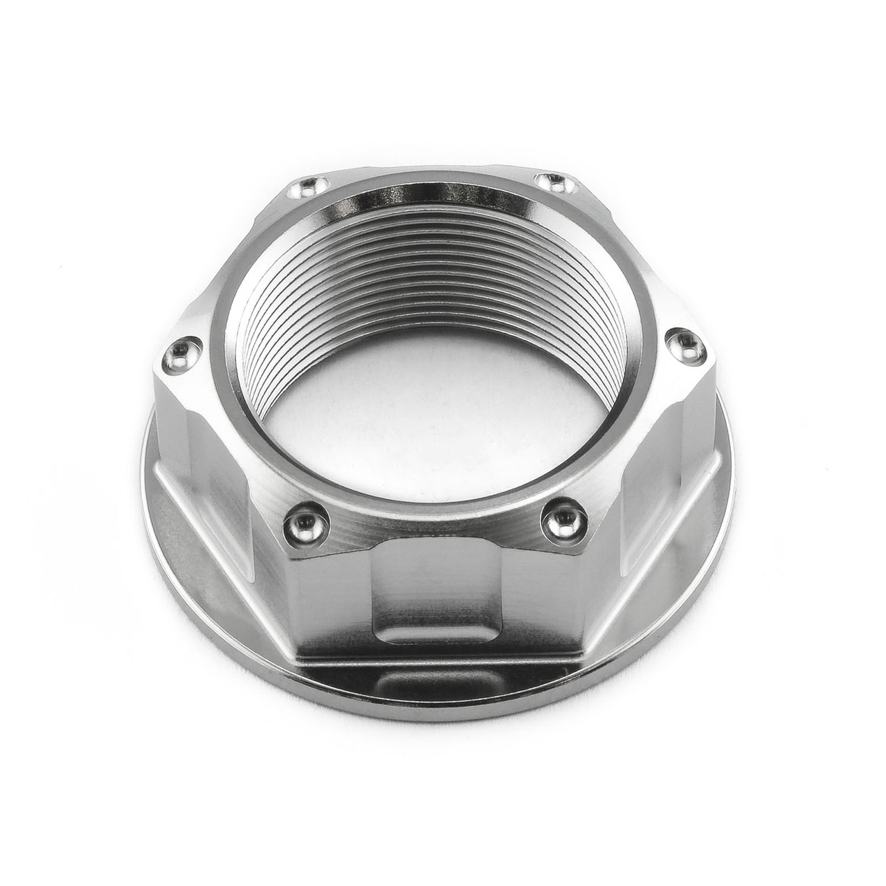 Titanium Flanged Axle Nut M24x(1.00mm) Front Wheel | Pro-Bolt