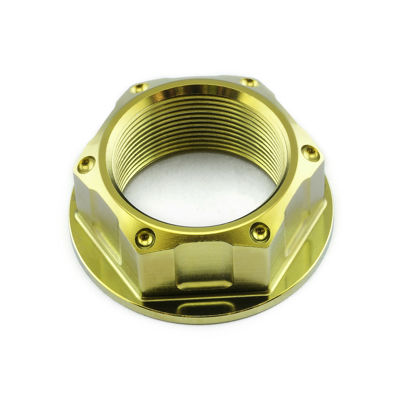 Titanium Flanged Axle Nut M24x(1.00mm) Front Wheel | Pro-Bolt