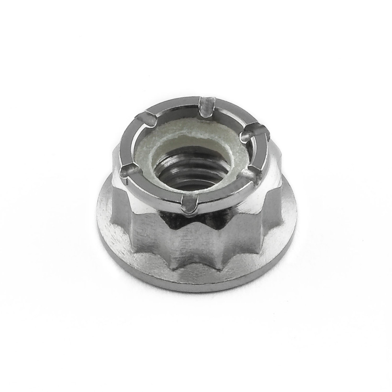 Titanium Nylon Flanged Bi-Hex Nut M6x(1.00mm) | Pro-Bolt