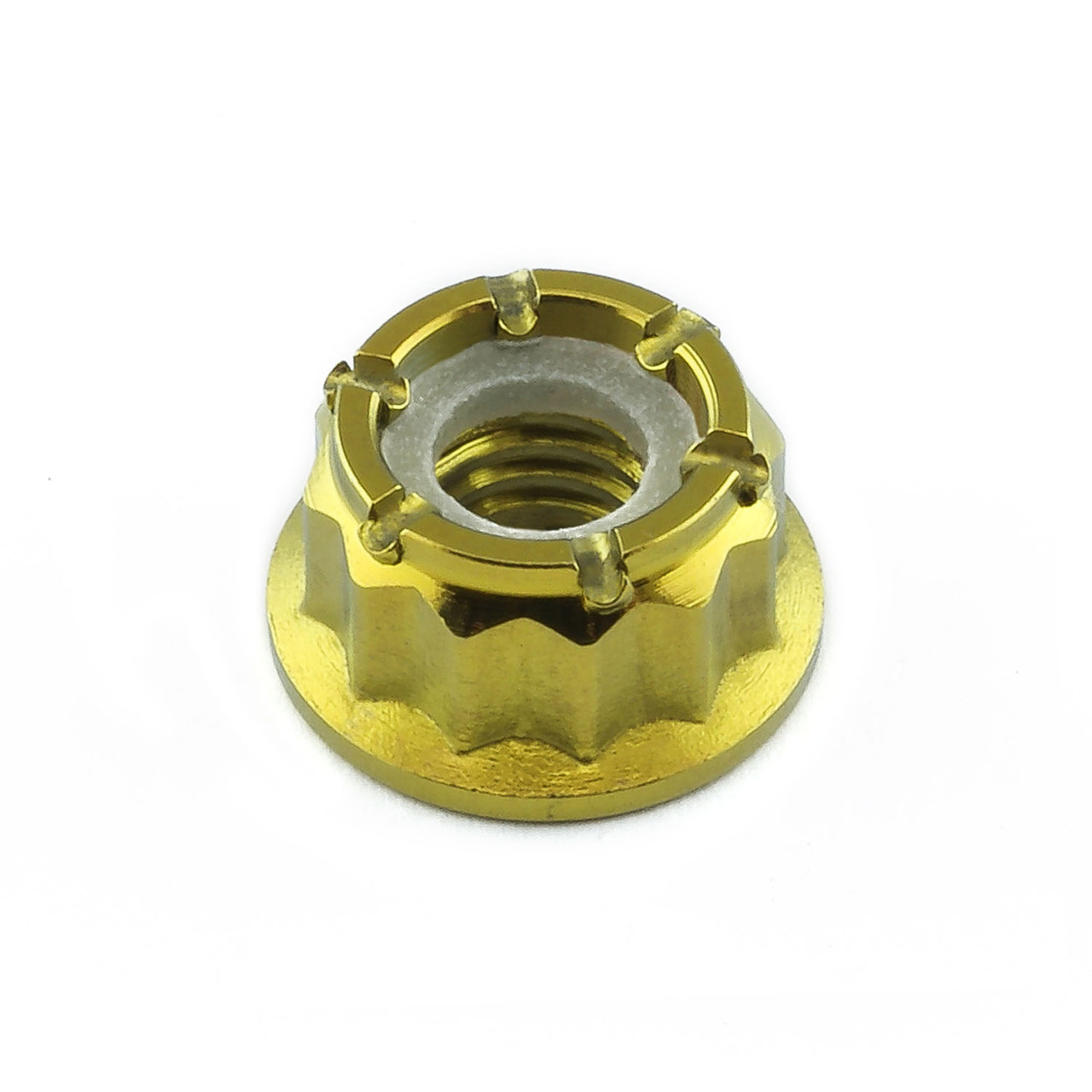 Titanium Nylon Flanged Bi-Hex Nut M6x(1.00mm) | Pro-Bolt