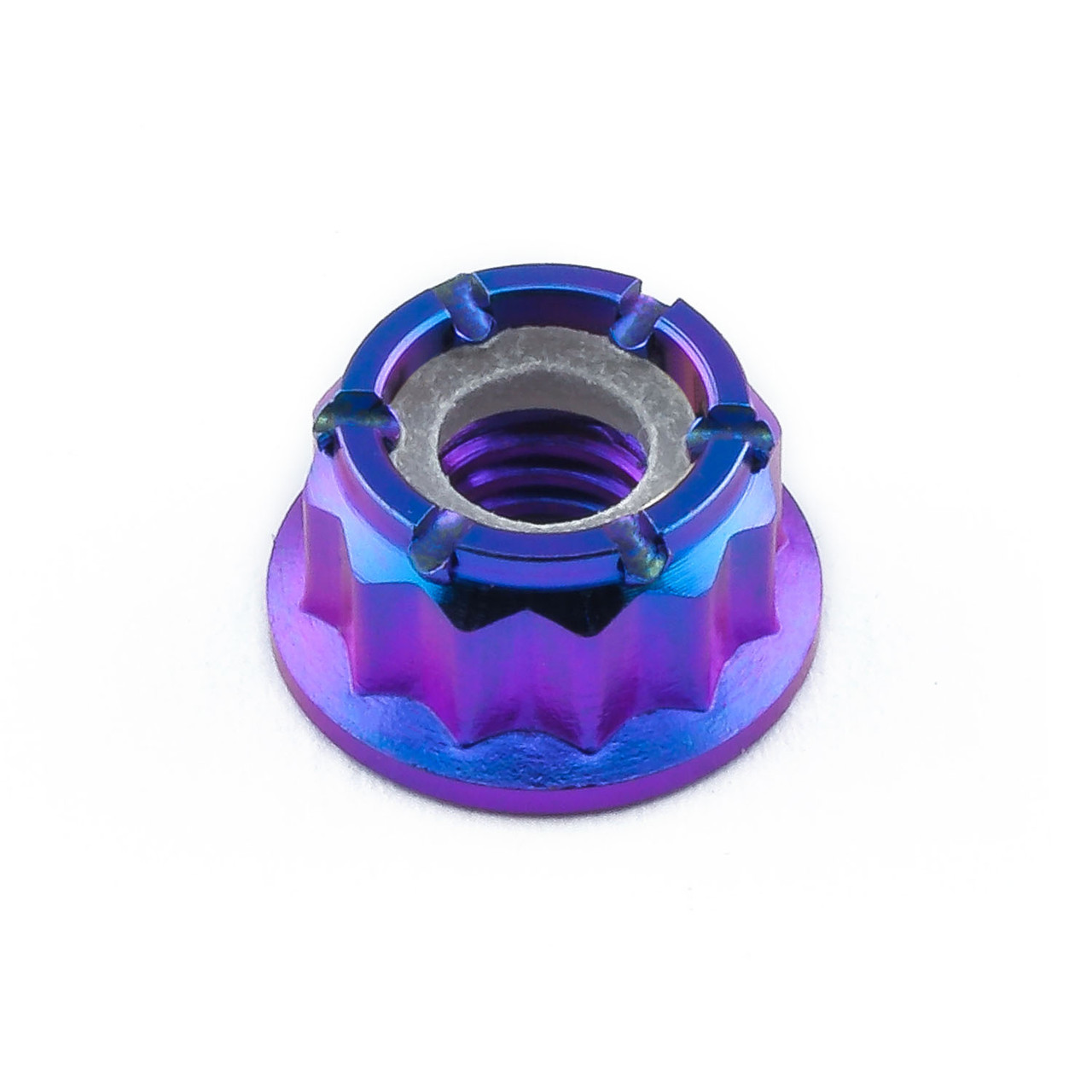 Titanium Nylon Flanged Bi-Hex Nut M6x(1.00mm) | Pro-Bolt