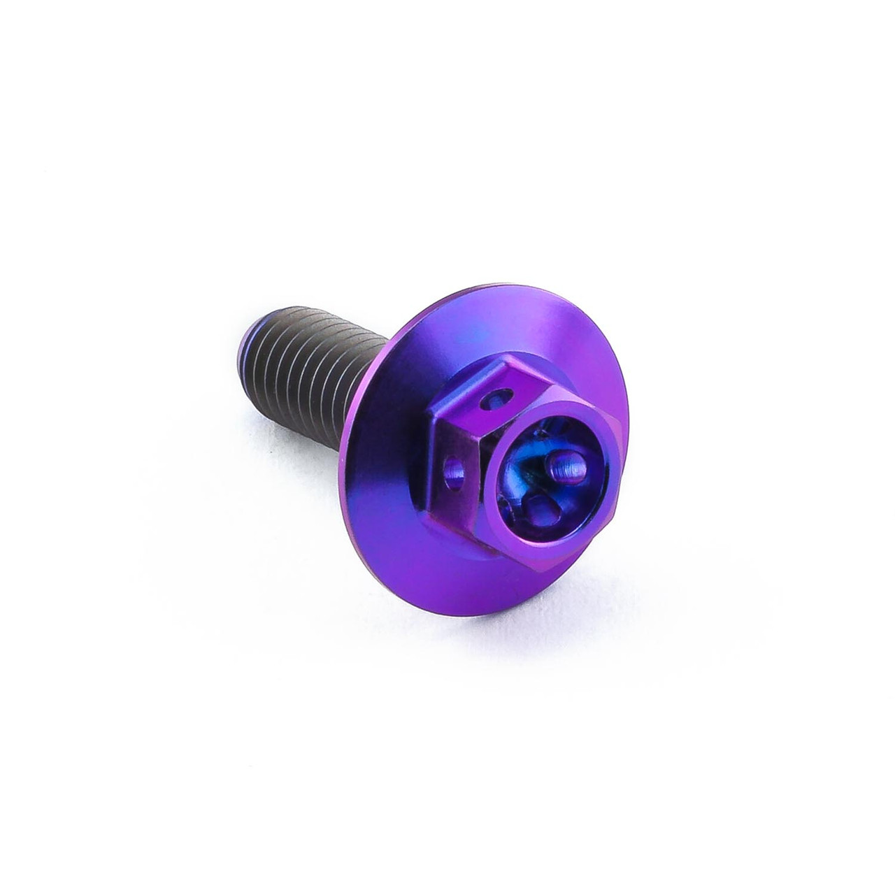 Titanium Flanged Hex Head Bolt M6x(1.00mm)x18mm (16mm O/D) Race