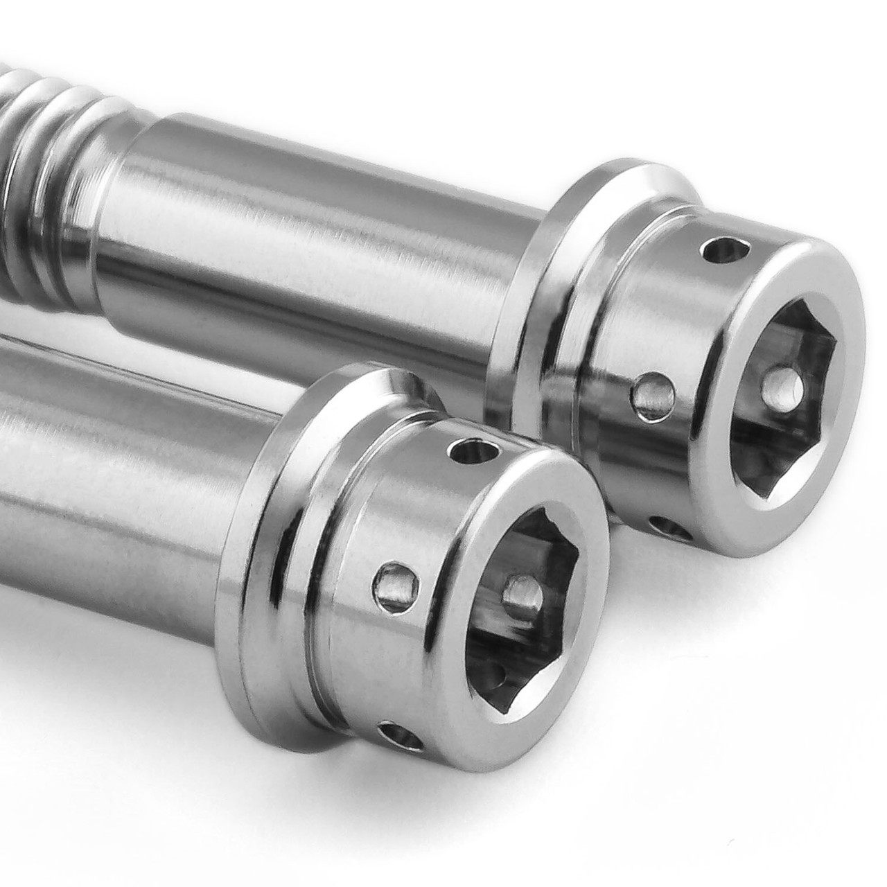 Titanium Top & Bottom Clamp Yoke Pinch Kit Flanged Socket Cap Race
