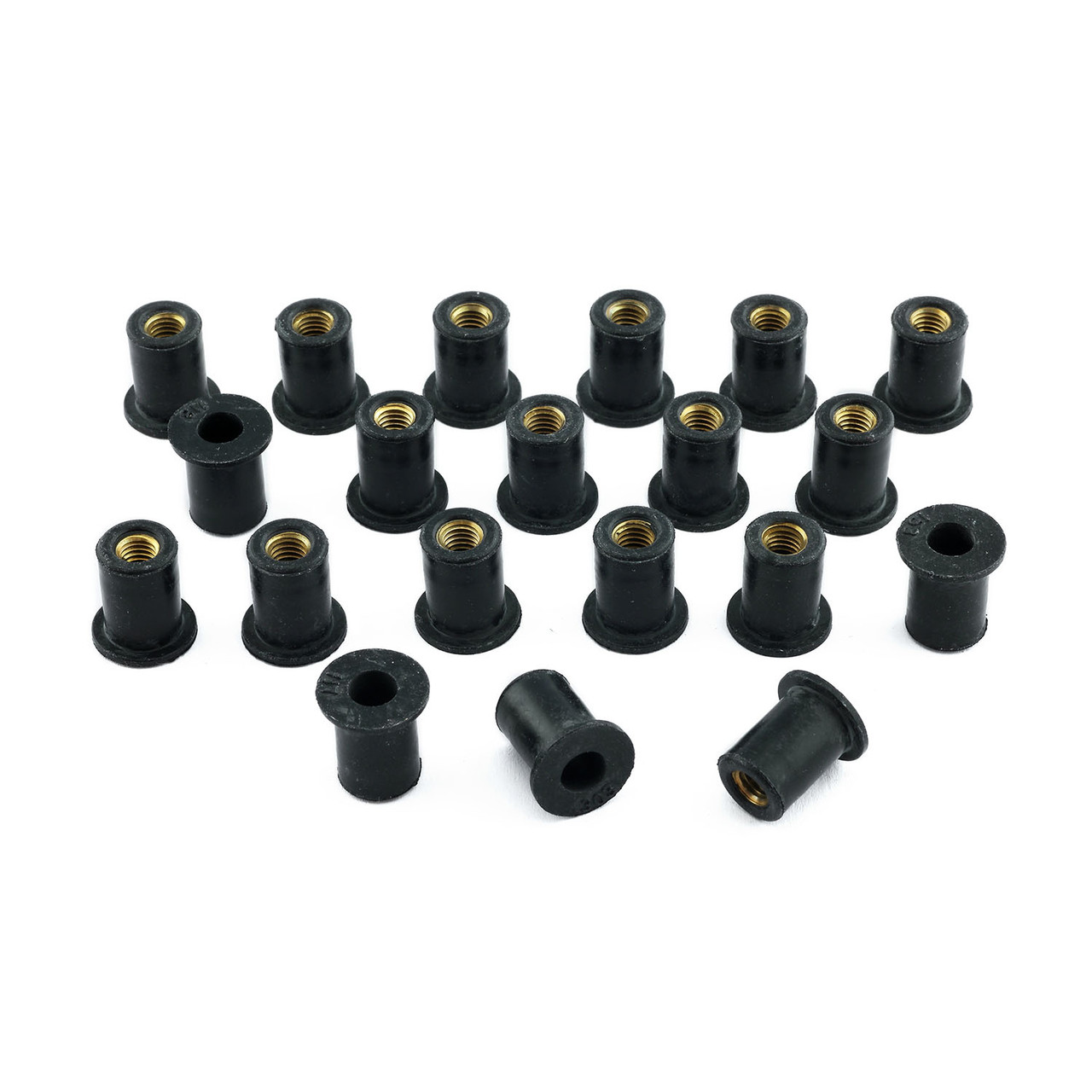 Rubber Nut M5x(0.80mm) (Brass Insert) Pack x20 | Pro-Bolt
