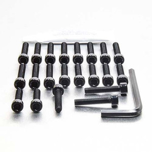 アルミニウム エンジンボルトキット(ソケットキャップ) ホンダ CBF125 ブラック アルミニウム エンジンボルトキット(ソケットキャップ) ホンダ CBF125 ブラック