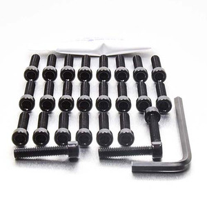 アルミニウム エンジンボルトキット(ソケットキャップ) ホンダ CBR954 Fireblade '02-'03 ブラック