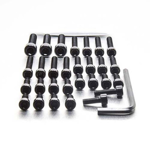 アルミニウム エンジンボルトキット(ソケットキャップ) ヤマハ R1 '07-'08 ブラック