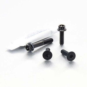 アルミニウム チェーンガード＆リアハガーボルトキットレーススペック ブラック