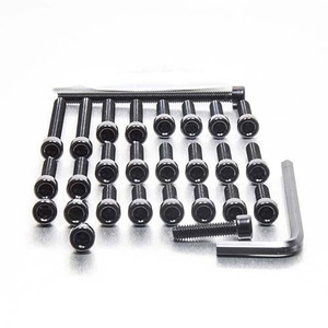 アルミニウム エンジンボルトキット(ソケットキャップ) ホンダ VFR400/NC30 ブラック