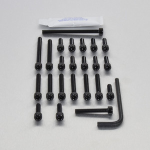 アルミニウム エンジンボルトキット(ソケットキャップ) カワサキ ZX10 '89 ブラック