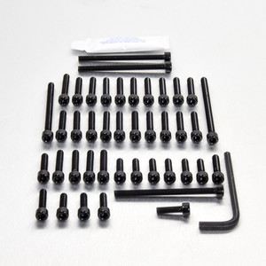 アルミニウム エンジンボルトキット(ソケットキャップ) カワサキ KRI/KRIS 250 ブラック