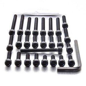 アルミニウム エンジンボルトキット(ソケットキャップ) カワサキ GPZ600R ブラック