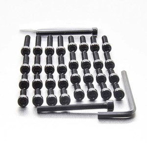 アルミニウム エンジンボルトキット(ソケットキャップ) Triumph Triumph 9/12 '91-'95 ブラック