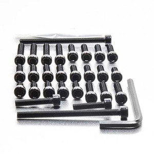 アルミニウム エンジンボルトキット(ソケットキャップ) ヤマハ XV750 VIRAGO '91 ブラック