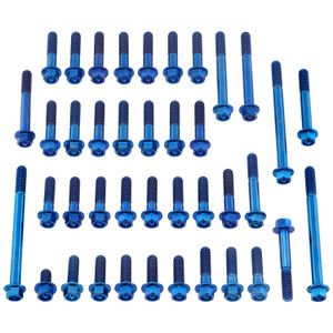チタン エンジンボルトキット カワサキ Ninja ZX-6R フランジヘックス ブルー