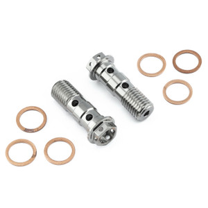 チタン バンジョーボルト ダブル M10 x (1.25mm) レーススペック 2個パック フロントマスターシリンダー